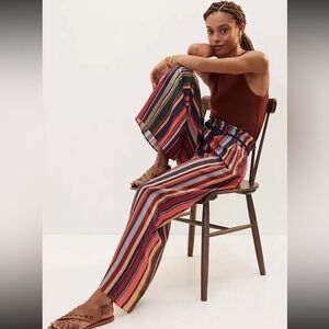 FARM Rio x Anthropologie Striped Palazzo Pants